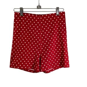 Reformation EcoMove Red and White Polka Dot  High Waist Shorts